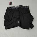 Youper 2-Pack Adult Compression Shorts w/Cup Pocket, Men's Athletic Supporter for Baseball & Football (Large, Black)