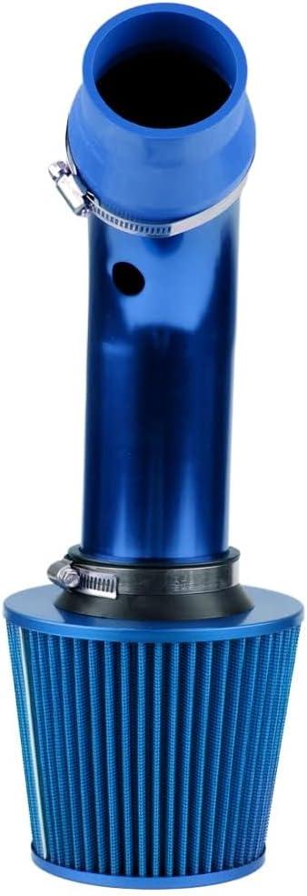 3" Universal Cold Air Intake Kit, Aluminum Car Air Intake Pipe Kit (Blue)