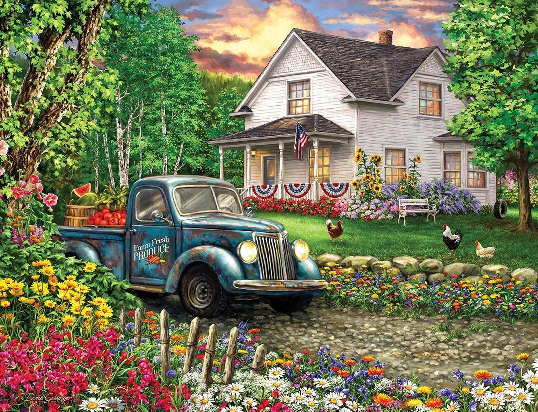 Springbok Puzzle to Remember - Alzheimer & Dementia Activity - Simpler Times 100 Piece Jigsaw Puzzle - Made in USA