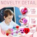 32 Pcs Heart Stress Balls,Mini Funny Heart Smile Squeeze Balls,Novelty Stress Relief Heart Shaped Ball for Class Reward,Valentines Party Gifts,Present Fillers