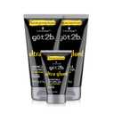 Got2B Ultra Glued Invincible Styling Gel 2 - 6 oz tubes + 1 Travel 1.25 oz tube