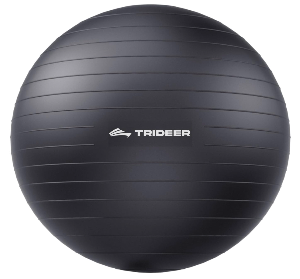 Exercise Ball for Yoga, Pilates & Fitness – Stability Ball Equipment for Home Gym & Office Chair, Core & Balance Training Accessories, Physical Therapy Equipment