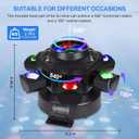 Moving Head DJ Lights, 150W RGBW LED Moving Head Lights, 6 Arms Party Light, 4 in 1 Bee-Eyes Effect Light, Red Green Starry, White & Amber Strobe, Support DMX-512 & Remote for Party Bar Disco Club DJ