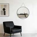 Funerom Black Round Wall Mirror 15.4 Inches Circle Mirror