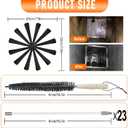 30Feet Chimney Sweep Kit,8 in Brush Head,Dryer Vent Cleaner Kit, Chimney Sweep&Chimney Cleaning Kit, Rotary Chimney Cleaning System for Flue/Fireplace/Sewage Pipe/Hood with 23 Nylon Flexible Rods