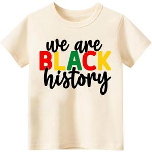 Juneteenth Shirts for Kids  Short-Sleeve T-Shirt for Boys & Girls, Ages 2-8, Celebrate Juneteenth Black History (Yellow)