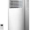 3-in-1 Portable AC Units Cools 350 Sq.Ft.,8000BTU Portable Air Conditioners Coolerwith Remote Control 24H Timer Sleep Mode,AC Unit for Indoor Use Bedroom Dorm (White)