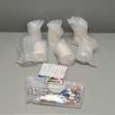 6 Set Paint Your Own Porcelain Vases Paint Vase Project White Ceramic Vases Painting Kit for Adults Porcelain Vase Decorating Kit with Art Supplies Christmas Holiday DIY Craft(Bright)