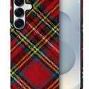 DAIZAG Case for Samsung Galaxy S25,Military-Grade Protection Cover,Christmas Tartan PlaidFrosted