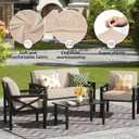 Outdoor Cushion Covers Set,12PCS Patio Furniture Couch Seat Slipcovers, Replacement for Sofa Sectional Chair(CoverOnly)