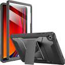 Soke Case for Samsung Galaxy Tab A9 Plus 2023, with Built-in Screen Protector and Kickstand, Rugged Full Body Protective Cover for Galaxy Tab A9+ 11 Inch Tablet [SM-X210/X216/X218], Black