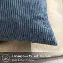 ELEGANT LIFE HOME Pack of 2 Decorative Velvet Throw Pillow Covers, Cushion Covers Set, Soft Pillow Case Shell for Car Sofa Bedroom (Navy, 18''×18'')