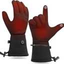 Heated Glove Liners for Men Women Rechargeable Heated Gloves with 3 Heat Settings, Thin Liners for Running Hiking Cycling Skiing Winter Activities, Size L