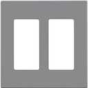 Leviton 2-Gang Decora Plus Screwless Wallplate, 80309-LG, Light Gray