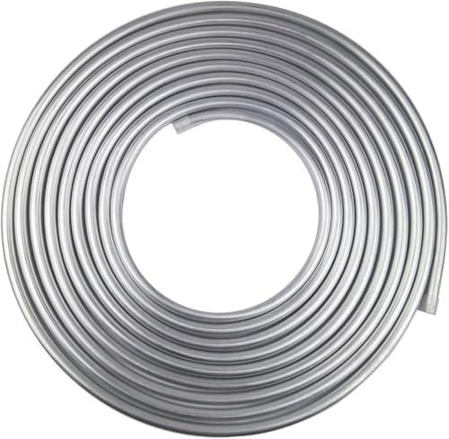 TUBPRO 3/8 Fuel Line, 10FT Transmission Line, 3003 Grade Aluminium Tubing for Brake Line, Metal Gas Line, Refrigeration Equipment