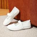Waluzs Wide Toe Box Flats Shoes Women Knit Ballet Flats Mary Jane Dress Flat Wide Width Walking Shoes Slip-on with Strap, Size 11