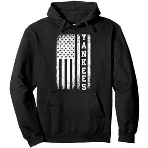 Vintage Yankees Retro Style 70s 80s First Name Personalized Pullover Hoodie, Large