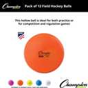 Champion Sports Field Hockey Balls – NFHS Approved, High-Visibility Regulation Balls, 12-Pack, 2.75"D