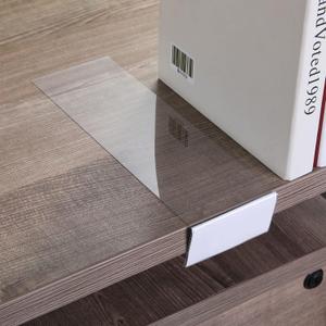 Containlol 15 Pieces Moveable Shelf Label Holders Clear Shelves Tags Moveable Library Markers Transparent Shelf Label Display Holder for Classroom Office Library Book Shelves(9.06 x 3.03 x 1.57 Inch)