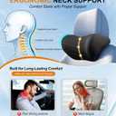 2-Pack Car Neck Pillow: Ergonomic Memory Foam Car Headrest Pillow, Neck Support Pillow for Long Drives, Headrest Support Cushion for Pain Relief, Universal Fit for Cars, SUVs & Trucks Black