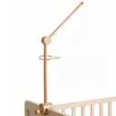 let's make Baby Crib Mobile Arm - Wooden Baby Mobile Crib Holder Height Adjustable for Hanging Baby Crib Attachment for Nursery Decor