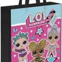 LOL Surprise Pink Plasic Tote Bag - 13" x 11" (1 Pc.) | Perfect for Kid's Birthdays, Treats, and Gifts