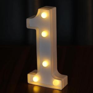 IFDGCTK Light Up Numbers, Led Letter Lights 10 Number, Decorative Lighted Letters, Battery Powered Led Marquee Numbers for Party, Bar, Night Light, Home Decor(Number 1)