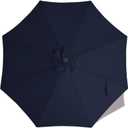 ABCCANOPY 9ft Outdoor Umbrella Replacement Top Suit 8 Ribs (Navy Blue)