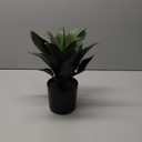 JUSTOYOU 14" Large Artificial Succulent Faux Agave Plant in Pot, Fake Potted Desk Plant Realistic Greenery Artificial Plants for Indoor Office Home Decor Bathroom Kitchen Shelf (Dark Green)