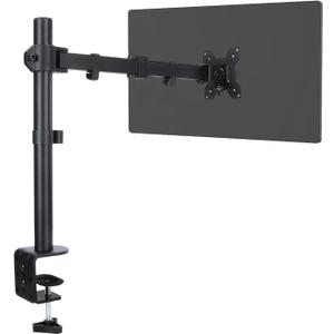 Single Monitor Desk Mount, Heavy Duty Adjustable Monitor Stand for 13"-32" Screen, Monitor Arm Desk Mount Holds Up to 22lbs with C Clamp/Grommet Base