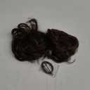 REECHO 2 PCS Mini Claw Clip in Messy & Cat Ears Hair Bun Extensions HB001 Wig Accessory Updo Hairpieces for Women Girls (Pack of 2-3.5" Wavy, Medium Brown with Highlights)