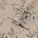 Theper Floral Wallpaper Peel and Stick Wallpaper Boho 17.3"197" Vintage Floral Contact Paper for Cabinets Removable Self Adhesive Wall Paper for Bedroom Butterfly Flower Mural Decor Vinyl Roll