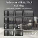 Monarch Abode Duplex Outlet Cover Plate 2-Gang Matte Black Plug Wall Plates, Electrical Outlet Cover Plates, Electric Outlets Covers, Architectural Decorative Outlets Covers Wall Plate, Pack of 2