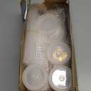 Ahongwenxi 30 Pack Iridescent Plastic Cups with Lids and Straws, 24 oz Disposable Plastic Tumblers Iced Coffee Cups Travel Mug Cup for Juices Birthday Bachelorette Party Wedding (Iridescent,24 oz)