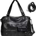REFRASE LIFE Purses and Handbags for Women PU Leather Hobo Tote Bag with Multiple Pockets Crossbody Handbag Adjustable Strap