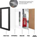 BAIJIALI 4x6 Picture Frame Distressed Farmhouse Wood Pattern Set of 4,Display 3.5x5 with Mat or 4x6 Without Mat,Multicolour