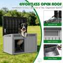 GALUBUBU IP68 Large Dog House with Removable Roof & Elevated Ventilated Floor, Product Dimensions 32.2"D x 24.1"W x 25.1"H