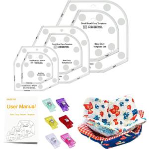 Bowl Cozy Template 3 Sizes, Sewing Patterns Quilting Templates, Quilting Rulers and Templates, Bowl Cozy Pattern for DIY Art Crafttemplate (Without Rotary Cutter)