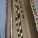 Room Darkening Wrap Around Double Curtain Rod Set, Extendable Metal Rod Set 1 Inches Front and 5/8 Inches for Window 28-48",Gold