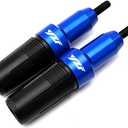 MOWOK For Yamaha R3 YZFR3 YZF-R3 r3 2015-2019 2020 2021 2022 2023 2024 2025 Motorcycle Accessories Aluminum Crash Protector Pad Falling Protection Frame Sliders Exhaust Slider (Blue, 2 pcs)