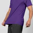 ODODOS Men's Quick Dry Short Sleeve Shirts UPF 50+ Sun Protection SPF Athletic Tops Workout T-Shirts, Purple, Medium