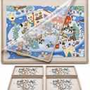 2000 Pieces Puzzle Board, 45.7x30.7 Felt Puzzle Storage Mat | Portable surface functions as a flat puzzle mat. 44" x 29.1" Felt Display Board for AdultsMom Dad, 31" x 46"