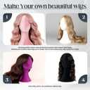 Wig Head Stand Mannequin Head Hat Display Stand Velvet Wig Holder for Mask, Headdress, Necklace (Pink)