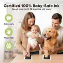 4-Pack Inkless Baby Hand and Footprint Kit - Mess Free Ink Pad for Newborn Keepsake, Dog Nose & Paw Print Kit, Clean Touch Ink Pad for Baby Hand & Footprints, First Mother's Day (Jet Black, L)