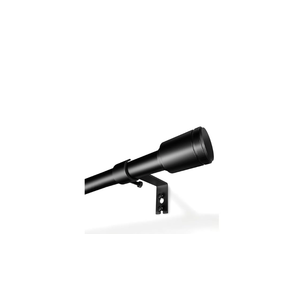 5/8” Diameter Curtain Rods 30-90 Inch, for 30-84 Inch Windows, Adjustable Splicing Black Curtain Rods for Windows with Brackets, Window Rod Long Small Curtains Rod