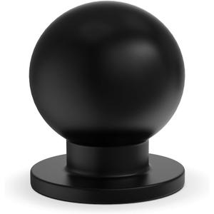 homdiy 10 Pack Black Cabinet Knobs, Kitchen Drawer Handles Round Ball Matte Hardware for Dresser, 1 Inch Single Hole Pulls