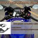 Offroad Rear View Side Mirror Adjustable Motorcycle Side Rearview Mirrors Replacement for Yamaha YZF R1 2015-2025 R6 2017-2022 R1S 2016-2018 R1M 2016-2025