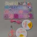 DUDUCOFU 900Pcs Mermaid Bracelet Making Kit for Girls Kids Charm DIY Beads for Jewelry Making, Friendship Bracelet Kit with Ocean Pearl Shell Butterfly Beads for Bracelet Necklace Making