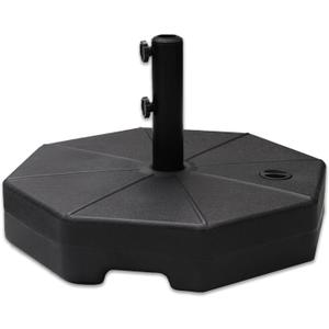 Helios&Hestia 112 lb Heavy Duty Plastic Water and Sand Fillable Outdoor Umbrella Base Stand Weight for Patio Market Table Umbrella, Black