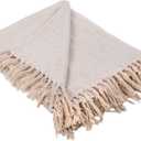 DII Diamond Throw Collection Cotton Woven, 50x60, White